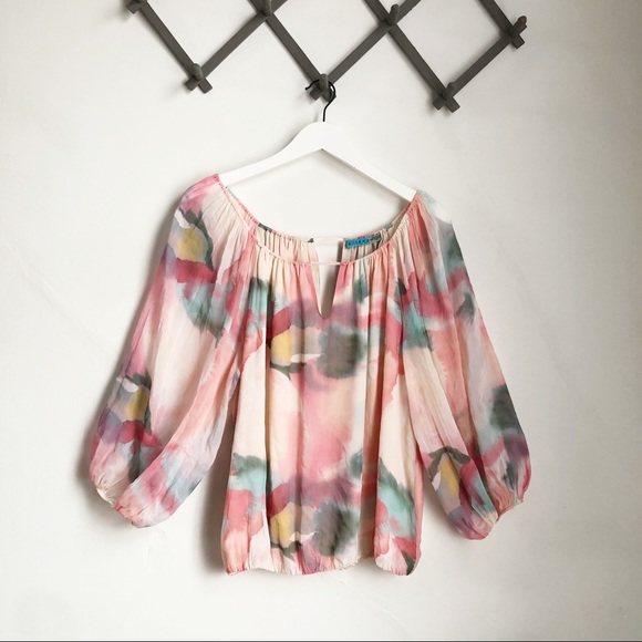 Alice + Olivia Tops - Alice + Olivia Watercolor Blouse